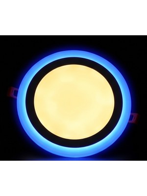 Cnl Yuvarlak Sıva Altı LED Spot Armatür 36 Watt Çift Renk Mavi Günışığı Aydınlatma Veya Gece Lambası