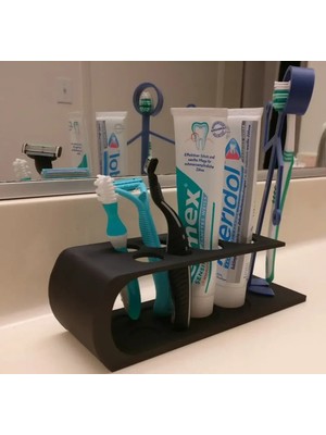 PremiumPort Şık Banyo Aksesuar Seti, Diş Fırça ve Macunluk ile Tarzınızı Yansıtın