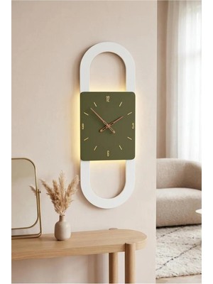 Serengeti Art Berlin Ahşap Salon Duvar Saati Pilli (Ledli) Quartz Ultra Sessiz Mekanizma 25 cm x 85 cm