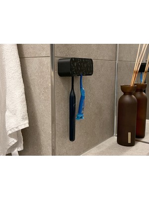 PremiumPort Yapışkanlı Duvar Tipi Diş Fırçası Asma Aparatı Banyo Düzenleyici