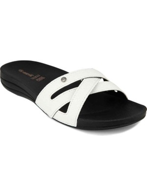 Muya Kowane Anatomik Kadın Terlik Beyaz