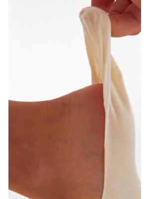 Bamboo Star Bambu Kadın Babet Krem Çorap Dikişsiz Görünmez Kaydırmaz Topuk Silikonlu 4'lü Paket