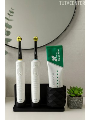 PremiumPort Şarjlı ve Pilli Diş Fırçalık Tutucu Stand, Beyaz, Tüm Modellere Uyumlu