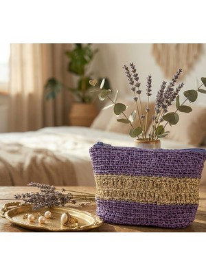 My Balli Store Mor Örgü Çanta Küçük