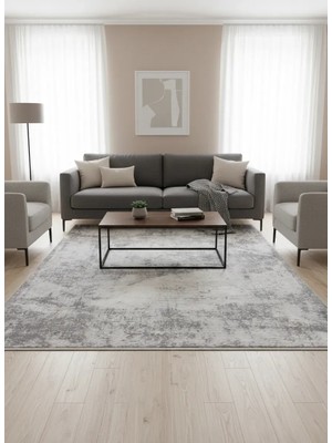 Stil 02988A Mavi Halı 200X290 | Eskitme Efektli Vintage Mavi Halı