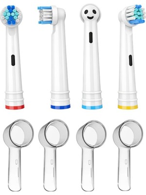 PremiumPort 4'lü Diş Fırçası Koruyucu Kapak Seti, Uyumu ve Yedek Başlıkleriyle