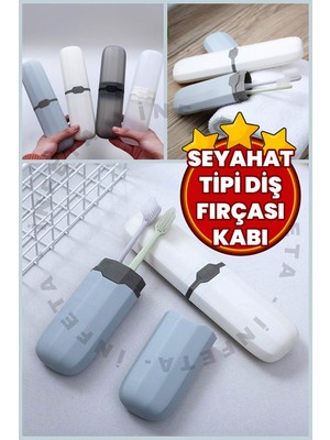 PremiumPort Taşınabilir Seyahat Diş Fırçası ve Makyaj Fırça Kutusu, Pratik ve Şık