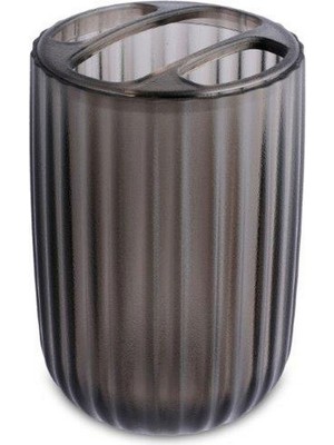 PremiumPort Şeffaf Gri Polar Diş Fırçalık, Pratik ve Şık Tasarım