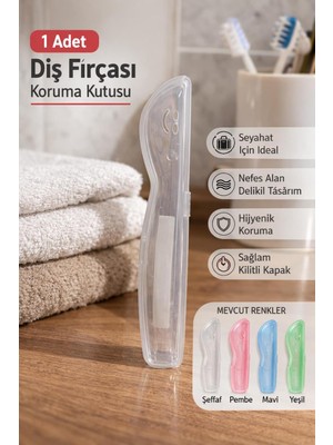 PremiumPort Taşınabilir Diş Fırçası Kutusu, Seyahat ve Hijyen Için Ideal Koruyucu Kılıf