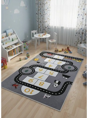 Bellino 5504 Çocuk Oyun Halısı Araç Temalı 120X180
