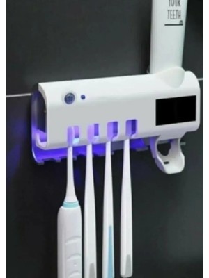 PremiumPort Otomatik Duvar Diş Fırçası Sterilizatörü ve Dispenser Tutucu