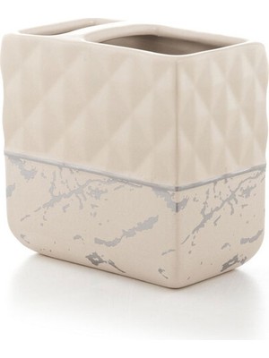 PremiumPort Şık Bej Diş Fırçalık, Modern ve Işlevsel Tasarım