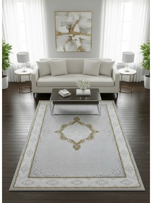 Stil 06779A Gold Halı 200X290 | Altın Madalyon Klasik Osmanlı Halı