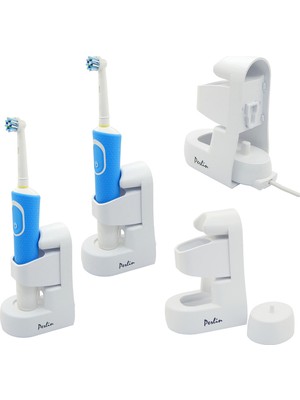 PremiumPort Şarjlı Diş Fırçası Tutucu 2'li Duvara Monte Kolay Kullanım