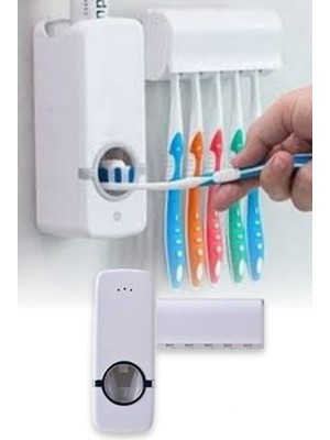 PremiumPort Duvar Tipi Diş Macunu ve Fırça Tutucu, Banyo Düzenleyici Organizer