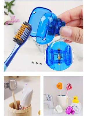 PremiumPort 5 Adet Diş Fırça Koruma Kapak Klipsi, Pratik ve Güvenli Kullanım