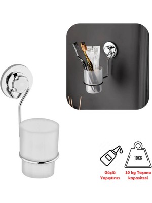 PremiumPort Ultra Güçlü Krom Diş Fırça Kabı, Şık ve Dayanıklı Tasarım