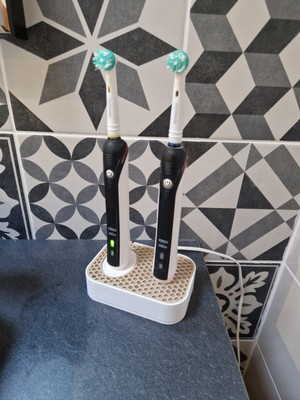 PremiumPort Şarjlı Diş Fırçası Standı, Şık ve Modern Tasarım, 1 Yuva ve Şarj Aleti Içerir