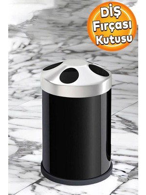PremiumPort Şık Metal Diş Fırçalık, Banyo Aksesuarı, Pratik Saklama Kutusu