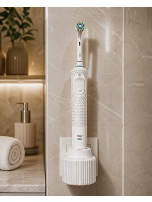PremiumPort Mermer Desenli Elektronik Diş Fırçası Şarj Standı Tutucu