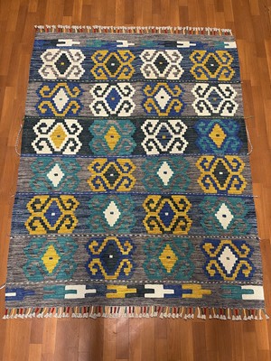 Afgan Halı El Dokuma Afgan Kilim Kök Boya Çift Taraf Kullanım 2 Metre Kare