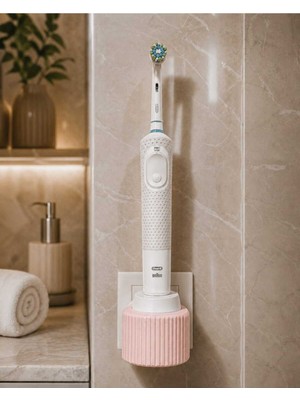 PremiumPort Pembe Elektronik Diş Fırçası Şarj Standı ve Tutucu