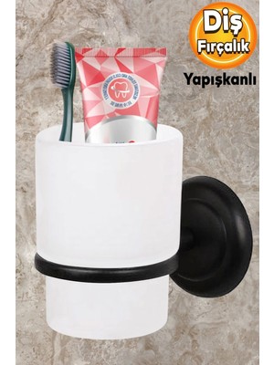 PremiumPort Pratik ve Şık Yapışkanlı Diş Fırçalık, Banyo Dekorunu Tamamlar