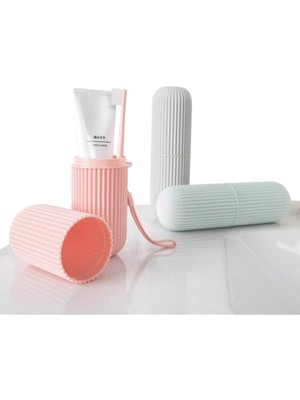 PremiumPort Çok Amaçlı Seyahat Diş Fırçası ve Makyaj Malzemesi Saklama Kutusu