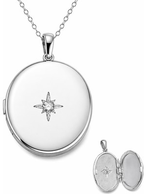 Gumush Gümüş Kutup Yıldızı Açılabilir Kadın Kolye