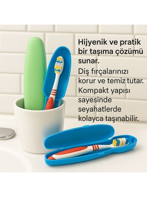PremiumPort Portatif Seyahat Aksesuarı, Diş Fırçası ve Macunu Saklama Kutusu