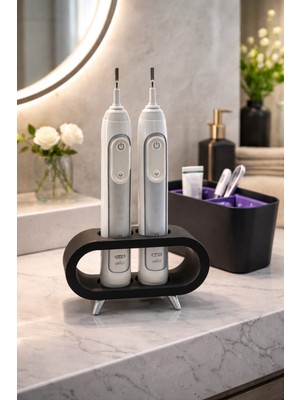 PremiumPort Manyetik Pilli ve Şarjlı Diş Fırçası Standı, Banyo Düzenleyici