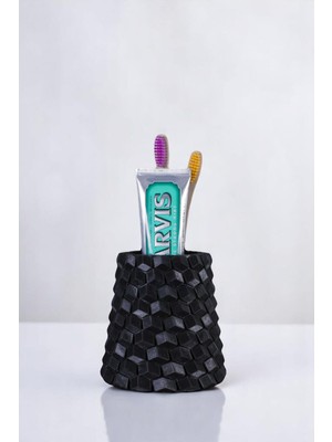PremiumPort Siyah Renkli Diş Fırçası Tutucu, Şık ve Pratik Tasarım