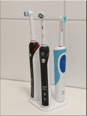 PremiumPort 3'lü Şarjlı Diş Fırçası Standı Seti