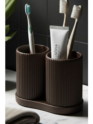 PremiumPort Şık ve Pratik Modern Diş Fırçalama Seti, Sağlıklı Gülüşler Için