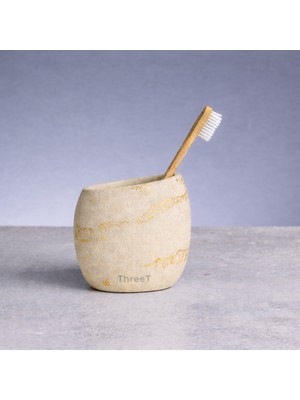 PremiumPort Altın Detaylı Beton Dis Fırçalık, Şık ve Dayanıklı Tasarım