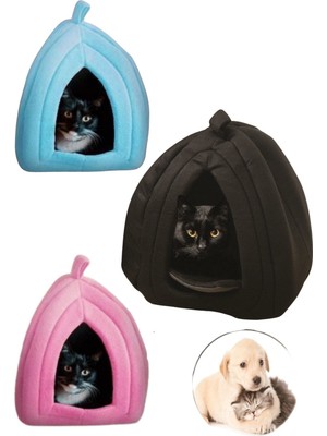 Bucuks® Pet Hut Polar Kedi ve Köpek Yatağı - Mavi