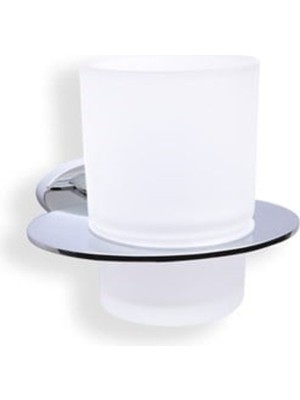 PremiumPort Şık Krom Cam Diş Fırçalık, Modern ve Kullanışlı Tasarım