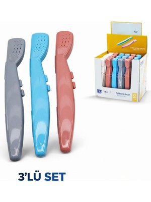 PremiumPort 3’lü Diş Fırçası Saklama Kutusu, Seyahat ve Ev Için Pratik ve Şık