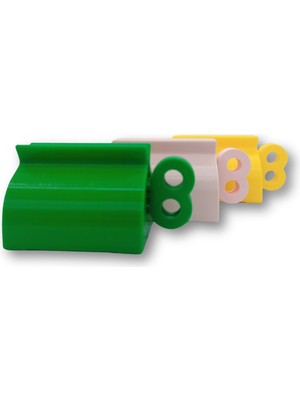 PremiumPort Renkli Diş Macunu Sıkacağı, 3’lü Set, Pratik ve Eğlenceli Tasarım