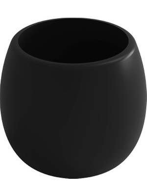 PremiumPort Mat Siyah Seramik Diş Fırçalık, Şık ve Dayanıklı Tasarım