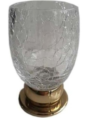 PremiumPort Bologna Diş Fırçalık, Tezgah Üstü, Cam, Altın Detaylı, 3104-0004-E