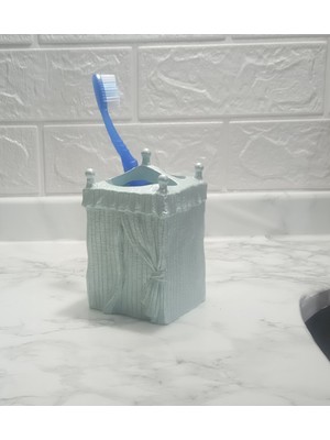 PremiumPort Deniz Feneri Modeli Diş Fırçalık, Banyo Seti, 7X7X12 Cm, Şık Tasarım