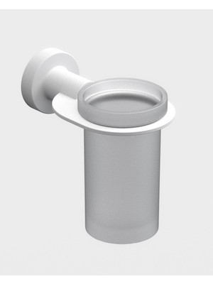 PremiumPort Mat Beyaz Diş Fırçalık, Şık ve Pratik Aksesuar