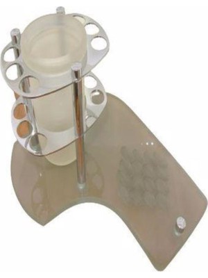 PremiumPort Elips Set Üstü Cam Fırçalık, Köşeli, Krom, Modern ve Şık Tasarım