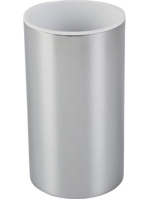 PremiumPort Yuvarlak Diş Fırçalık, Tezgah Üstü, Krom, Modern Tasarım