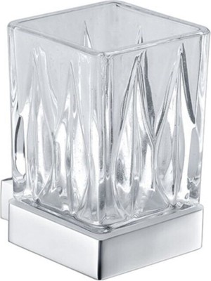 PremiumPort Prizma Krom Diş Fırçalık, Tezgah Üstü, Modern ve Şık Tasarım