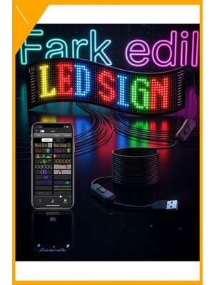 Esplendor Kayan Yazı Animasyonlu Rgb LED Matrix Panel 16X96 Piksel 60 cm
