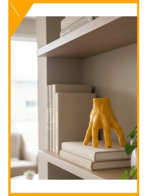 Esplendor Dekoratif El Figürlü Biblo 17X16 cm Modern Ev Aksesuarı Sarı 3D