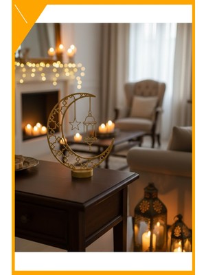 Esplendor 20X20 cm 3D Hilal Cami Dekoratif Masa Üstü Biblo Özel Baskı