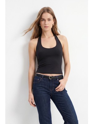 Rays Siyah Halter Yaka Bluz 2735